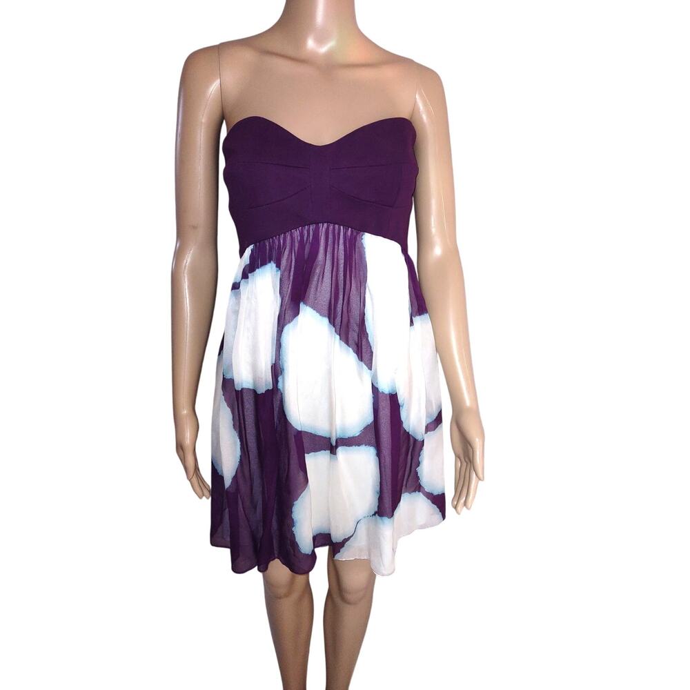 Diane Von Furstenberg Strapless Dress 10 Asti plum- Prom NWT cruise wear